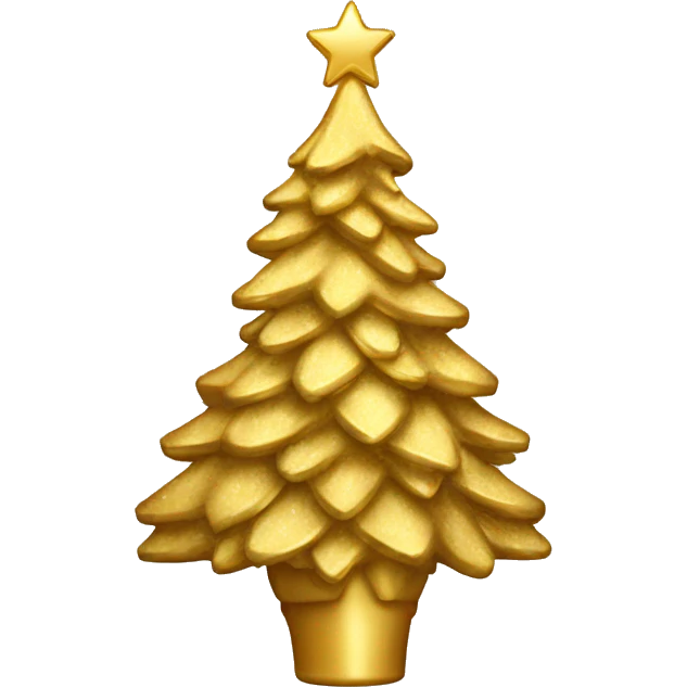 Gold Christmas tree emoji