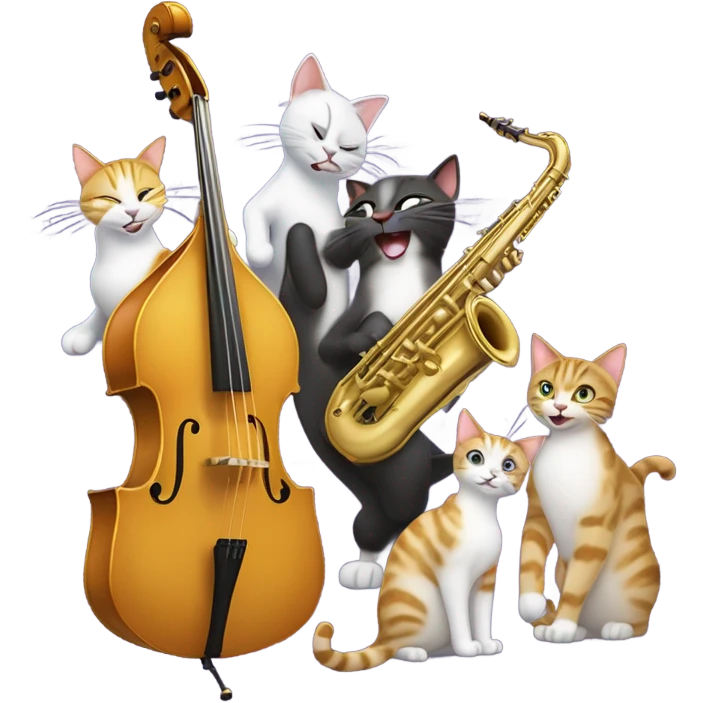 Cat jazz band emoji