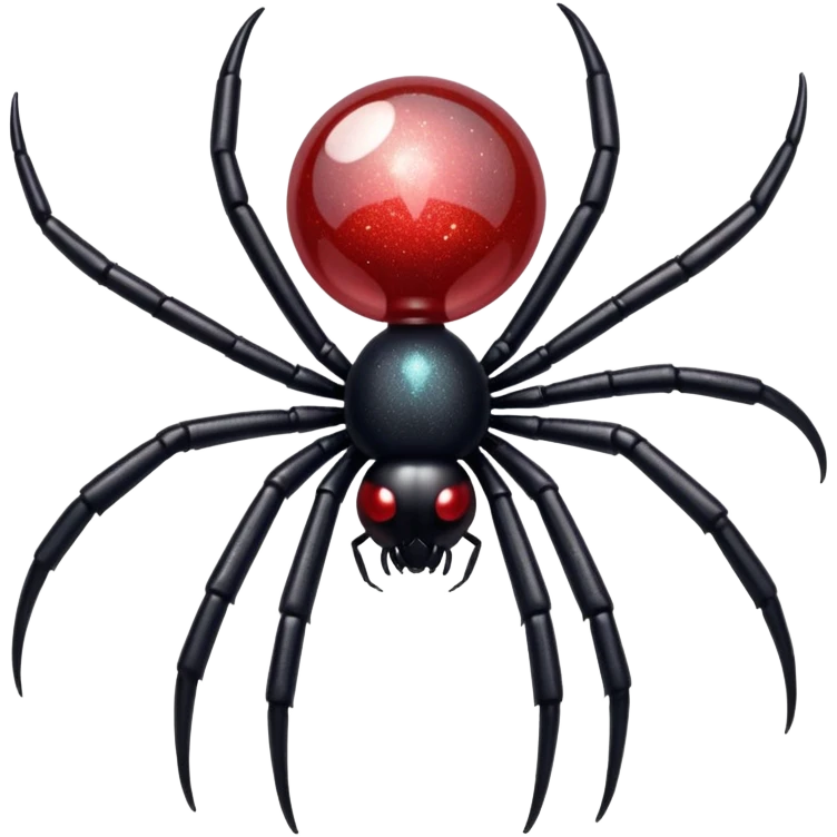 Glitter black widow emoji