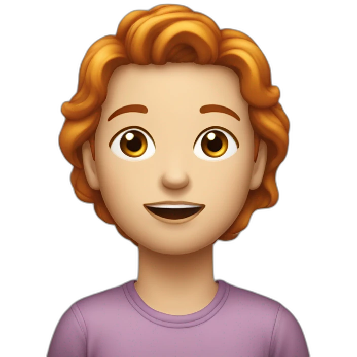 ado de 12 ans et une demis qui est rousse qui embrase sa maman sur la bouche emoji