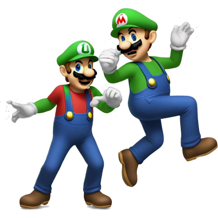 Mario and Luigi dancing emoji