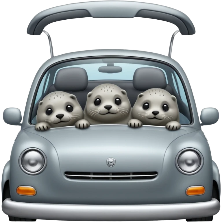 Seals in a car emoji