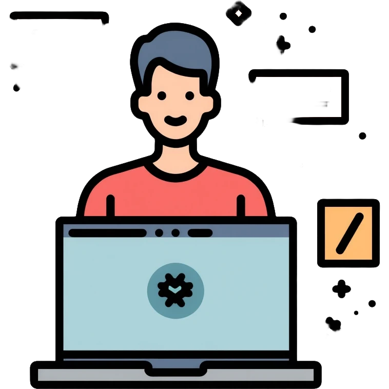 programmer with code symbols and laptop emoji