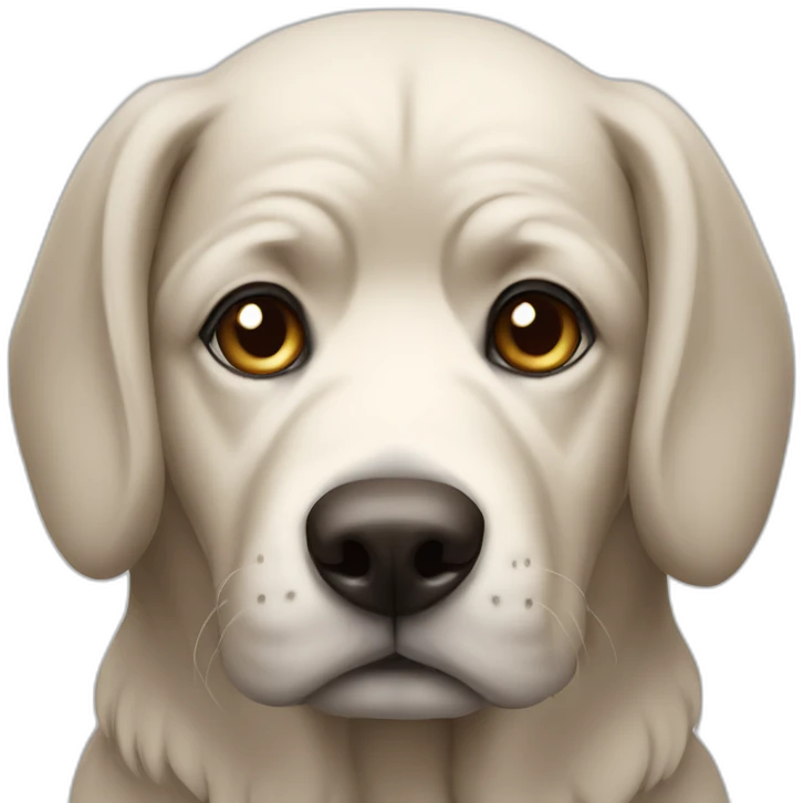 stoic dog emoji
