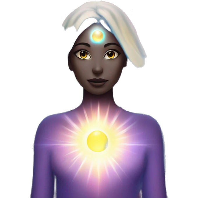 Pleiadian radiant glowing diva woman female third eye emoji