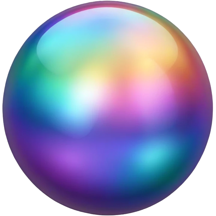 Iridescent ball  emoji