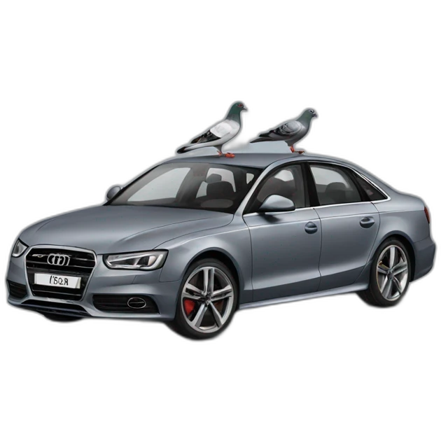 pigeon in audi car emoji