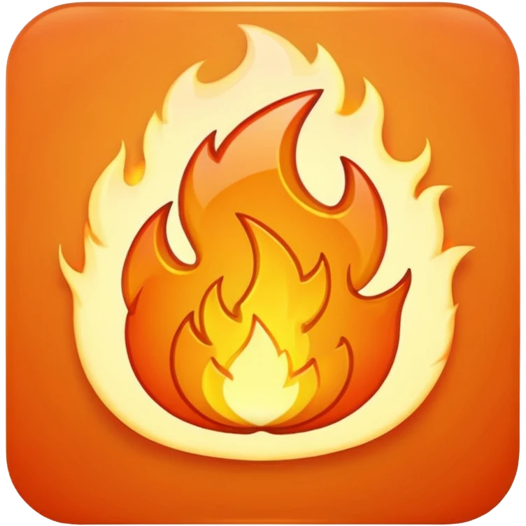 simple fire icon emoji