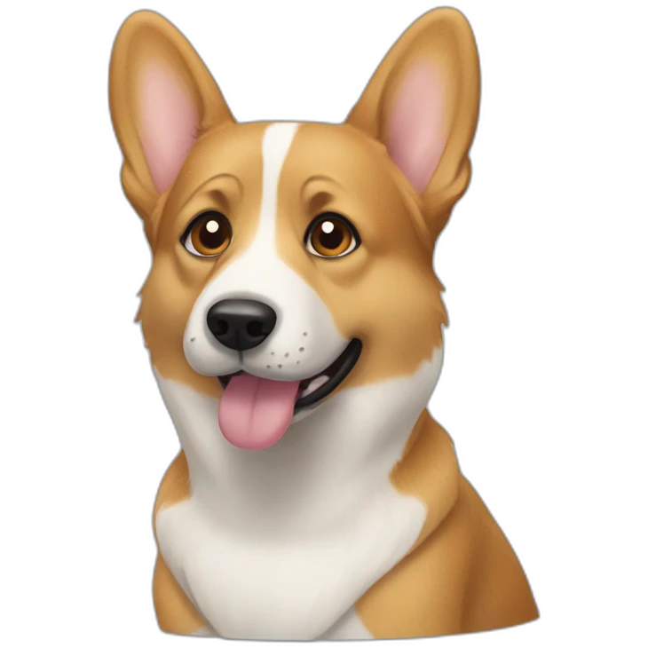 Mix between corgi and terrier emoji