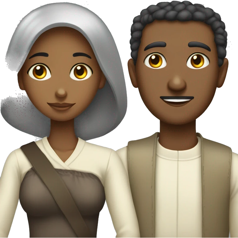 Habesha man and  Columbias Girl as a Coupé emoji