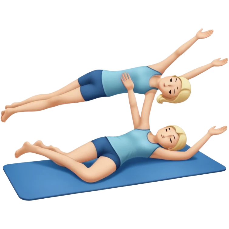 the feet are on the mat, the back is arched inward and the hands are stretched towards the legs emoji