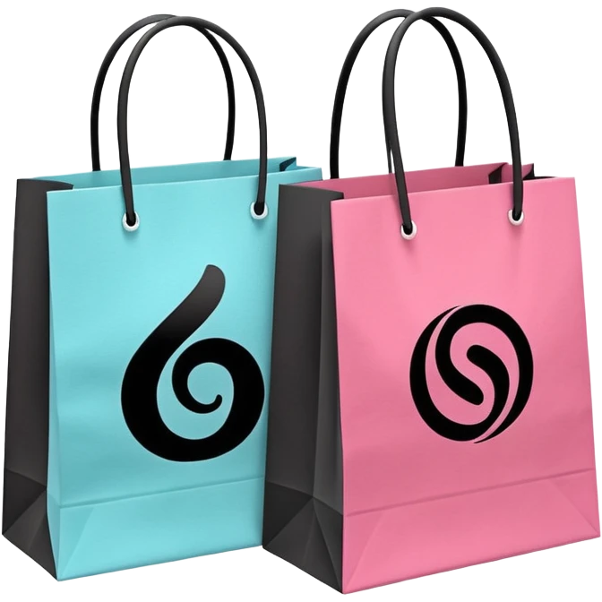 sephora and lululemon shopping bags emoji
