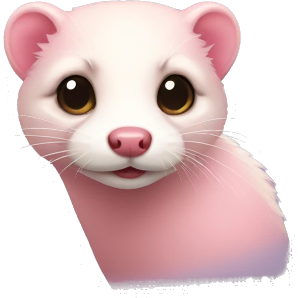 Pastel pink ferret emoji