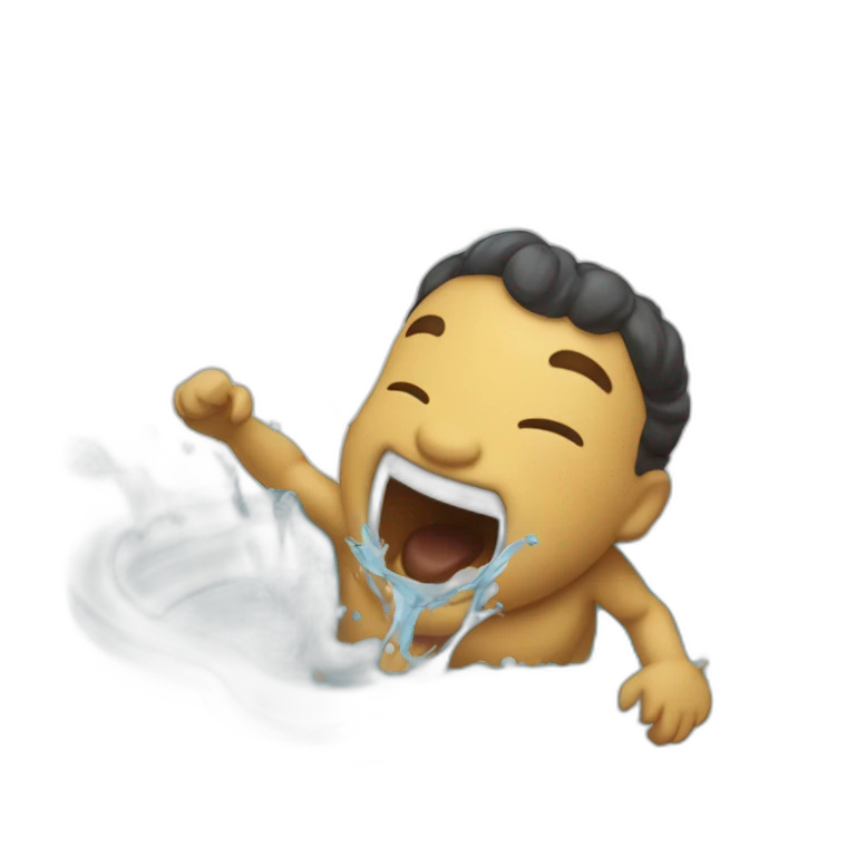 beija flor levando uma gota de água emoji