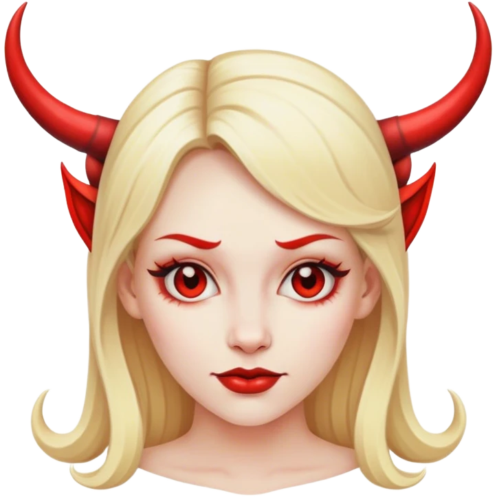 Blonde Lady devil  emoji