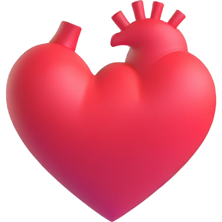 heart with a slight tilt emoji