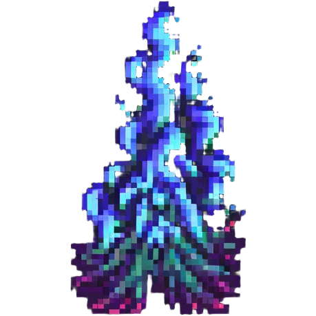 neon smoke pixel art emoji