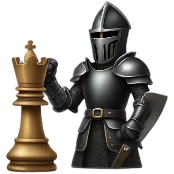 Chess black knight emoji