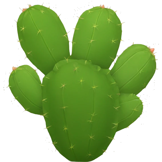 single flat Nopal without pot emoji