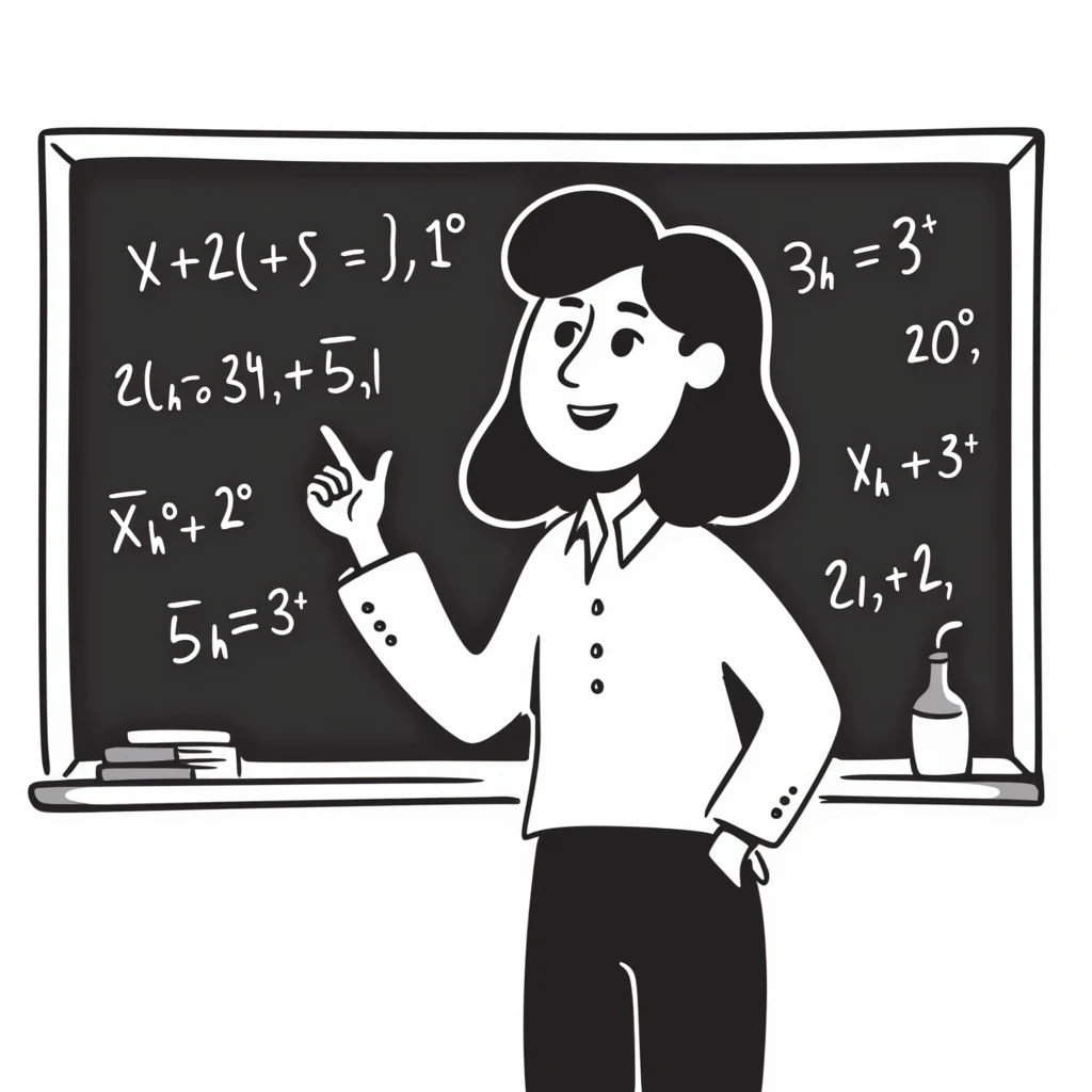 A good math teacher with black hair and beautiful eyes emoji