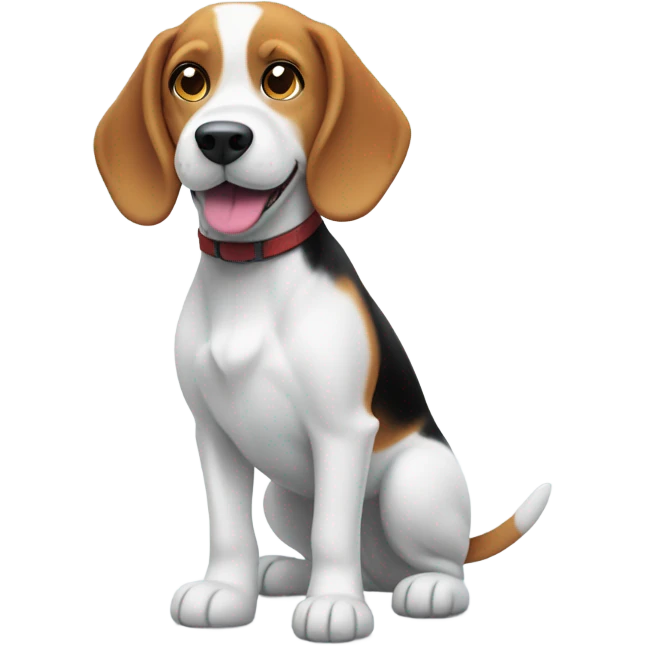 Beagle in winter snow emoji