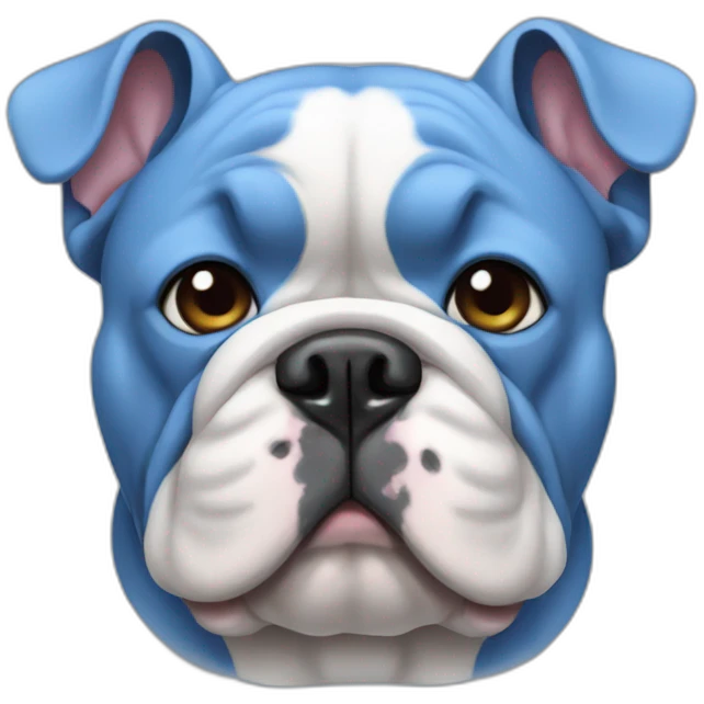 Blue franch bulldog emoji
