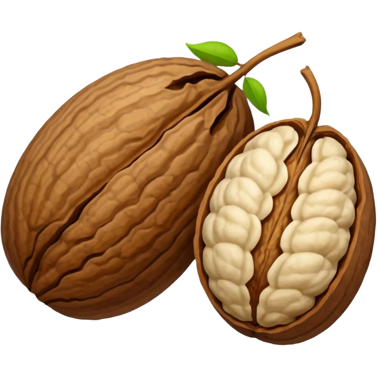 walnut seed of the walnut tree. no face! emoji