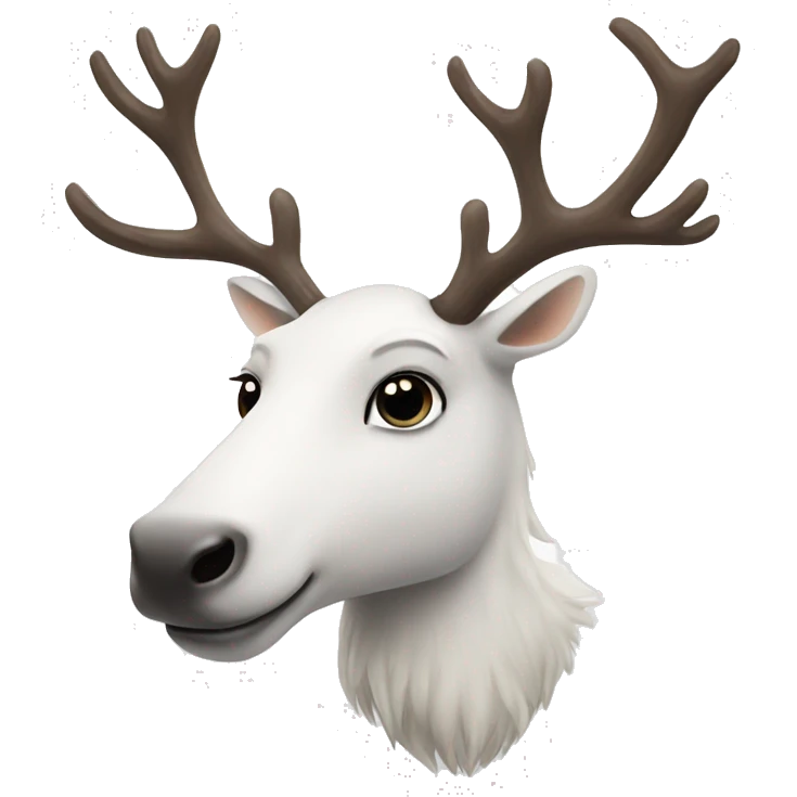 White-reindeer emoji