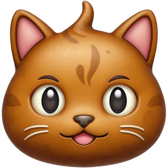 Poo emoji combined with a cat emoji emoji