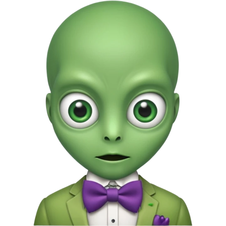 allien with bow tie emoji
