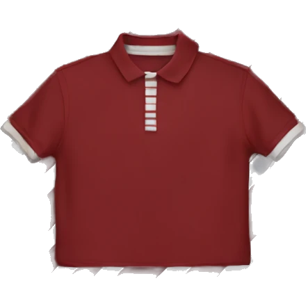  striped polo shirt dark red emoji