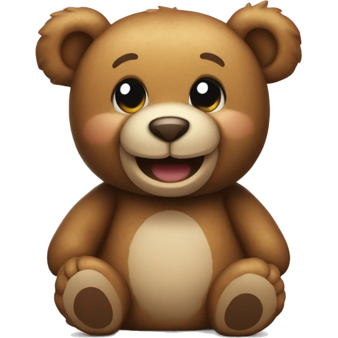 teddy bear with smile emoji