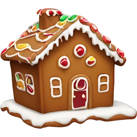 Gingerbread house with maroon dex  emoji
