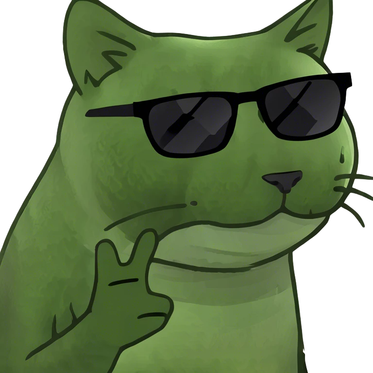 Cat with sunglasses emoji