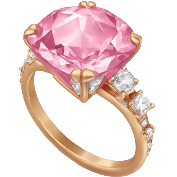 Pink diamond ring emoji