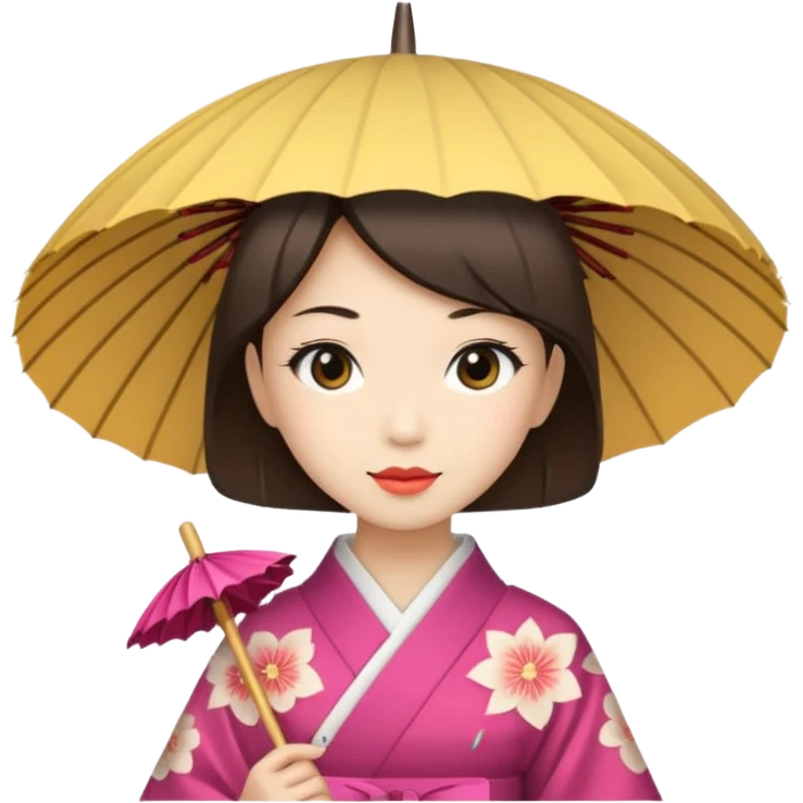 Japanese Princess  with paper umbrella emoji