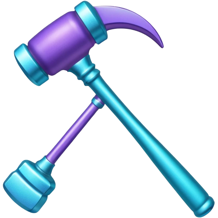 glitter purple and cian hammer ban emoji