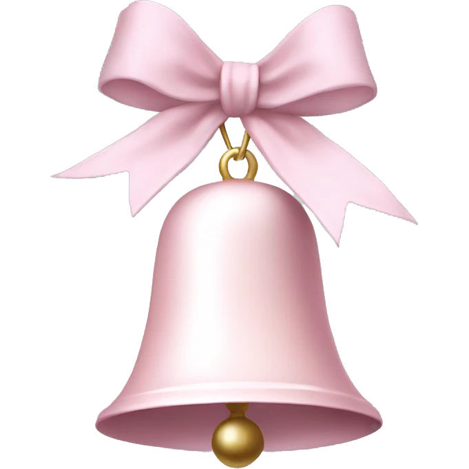 pale pink christmas bell emoji