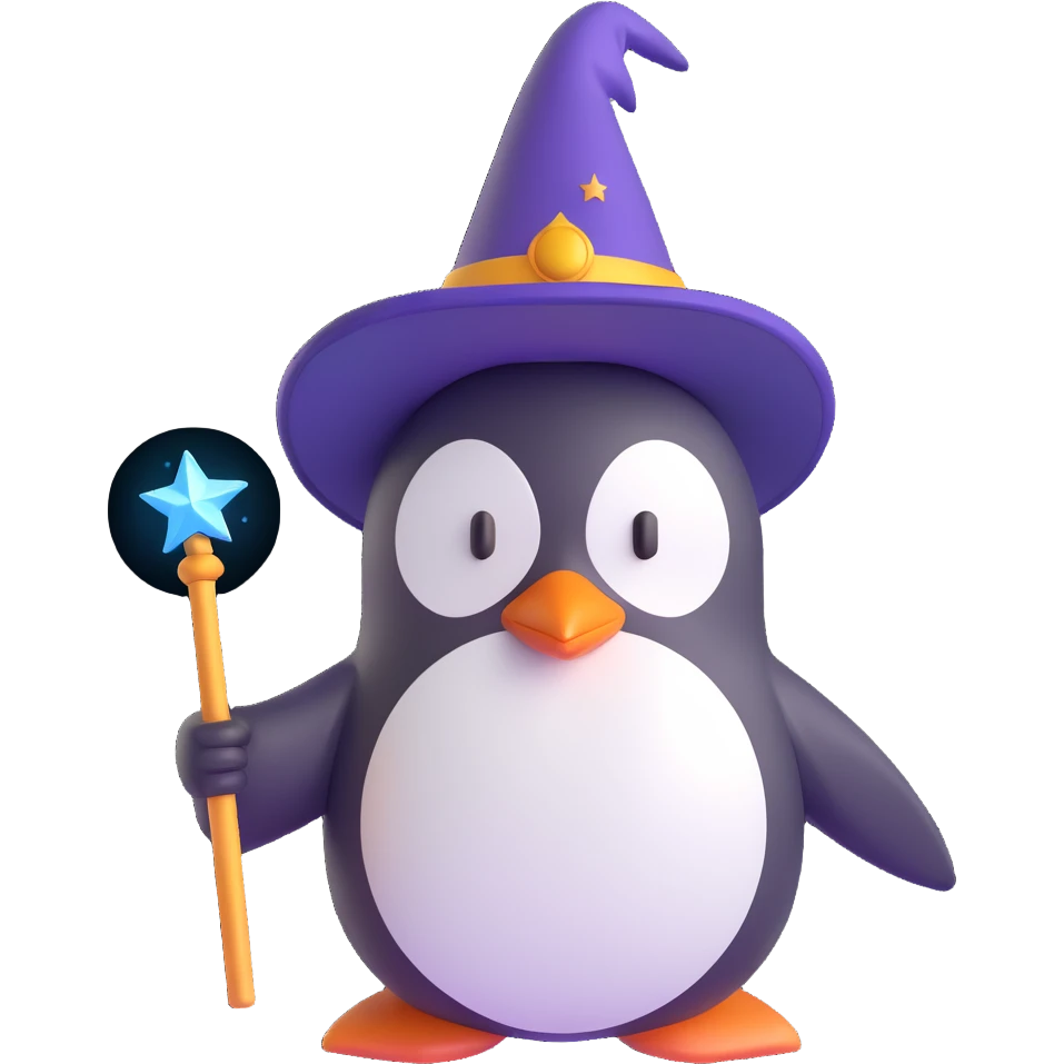penguin wizard emoji