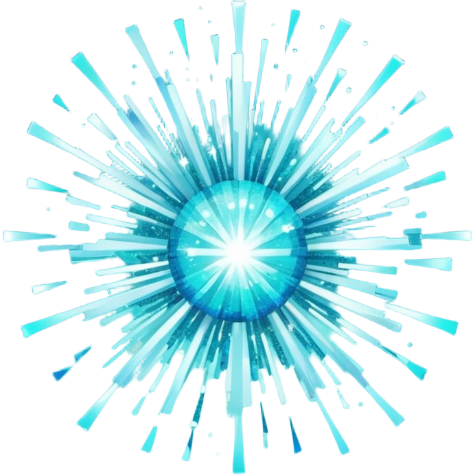 Glitter Cian Explosion emoji