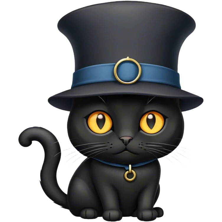 черный кот в шапке шерлока холмса emoji