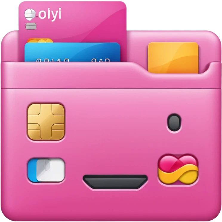 credit card pink point of sale emoji