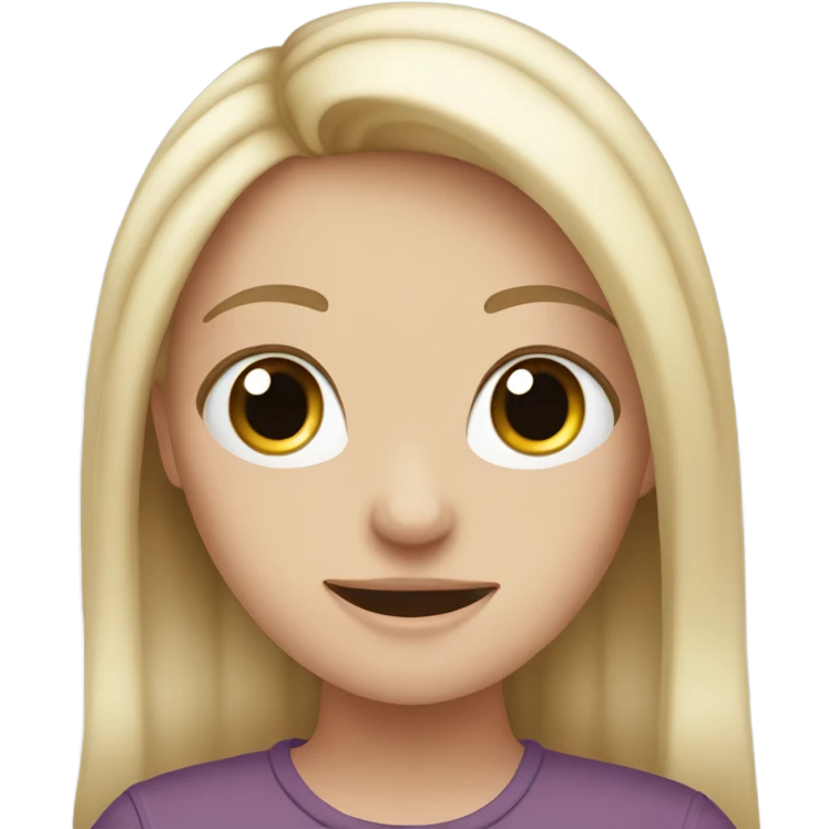 White girl trying to be positive emoji