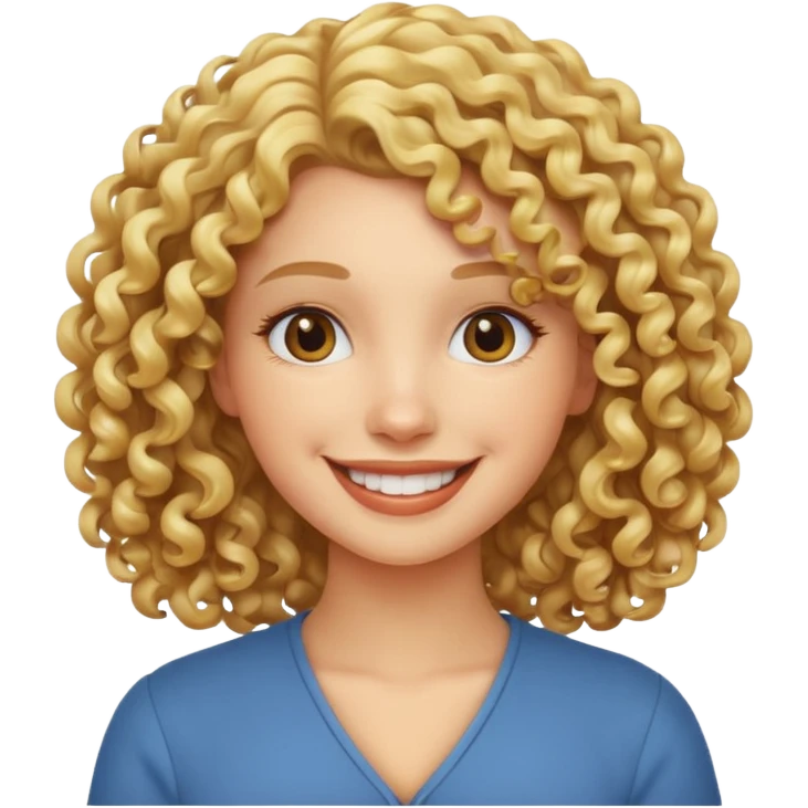 curly blond woman emoji