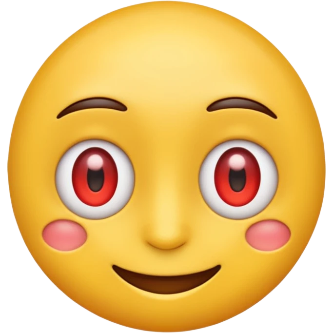 Un emoji qui a les yeux un peu rouge  emoji