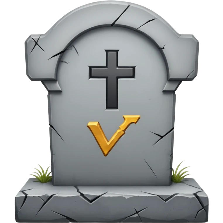 Tombstone with VC written on it emoji