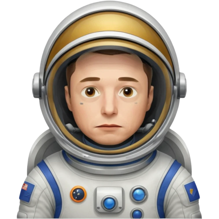 Elon Musk in the space Sad emoji