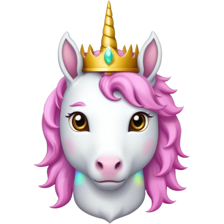 unicorn wearing crown emoji