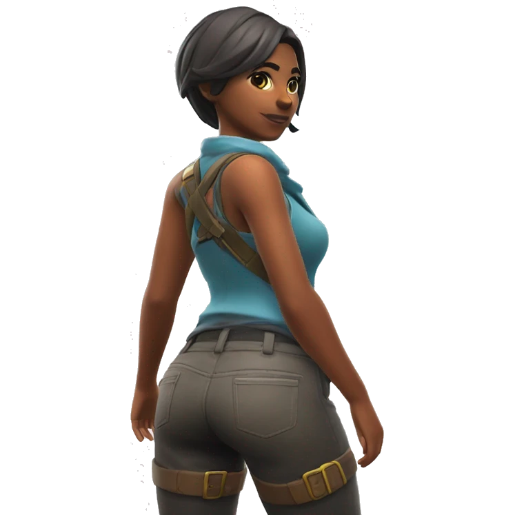 female fortnite skin with a big bum emoji