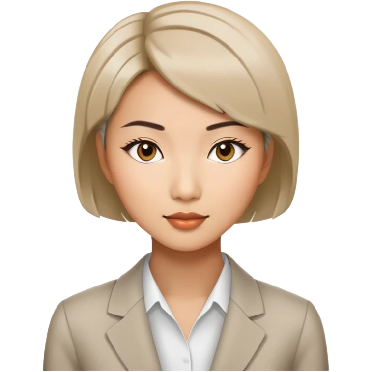 Professional Asian woman model with chic short hairstyle emoji